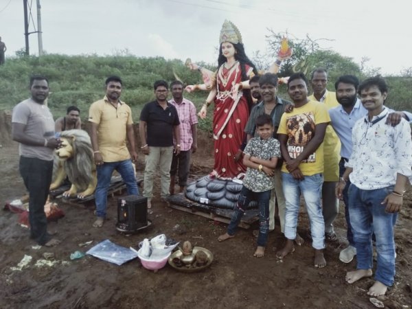 किया गया माता का विसर्जन